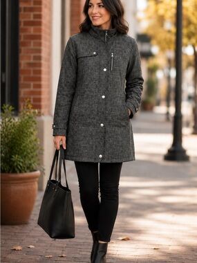 Sierra Designs Natasha Parka Gray Urban Insulated Long Jacket Size Medium